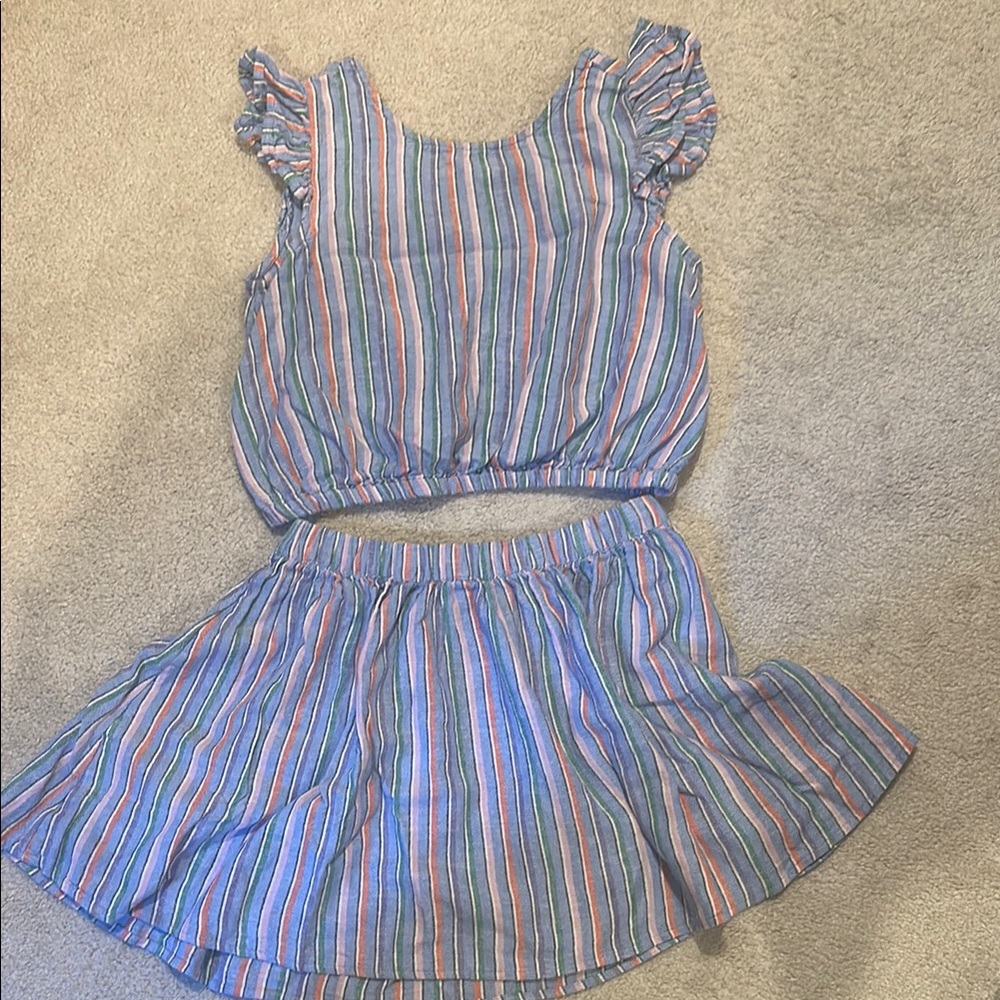 GAP Kids Striped Matching Set - Blue, Pink, White